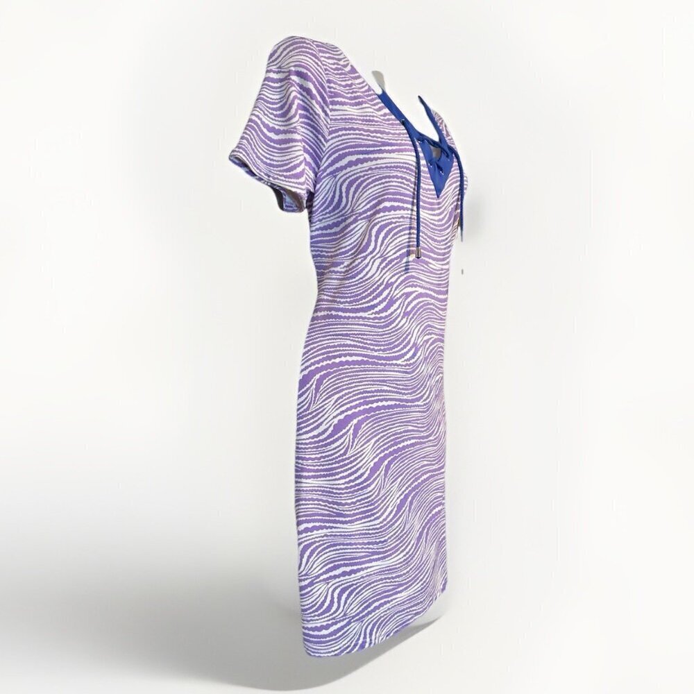NEW Lulu B Tunic Dress V-Neck w/Tie Women Size Small Purple/Blue Southern Style - Picture 3 of 8